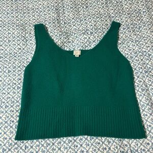 Green Sleeveless Knit Top